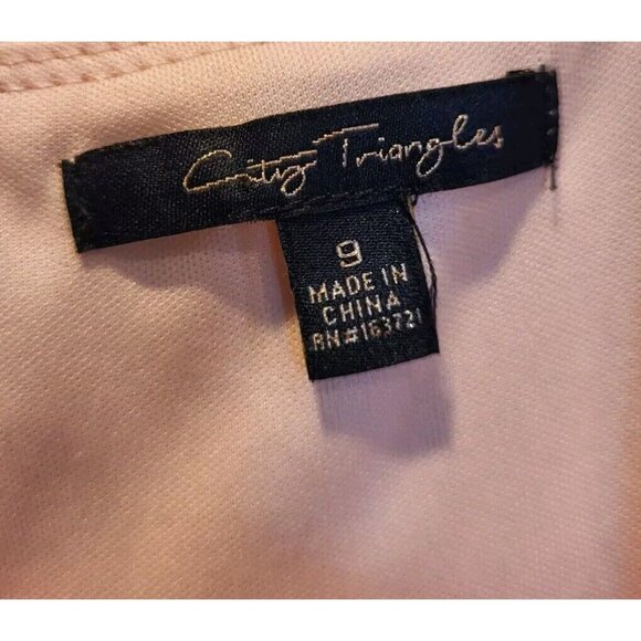 Y2K City Triangles Pink Mesh Tiered Gold Polkadot Mini Dress Sz 9 Fairy - Picture 6 of 7